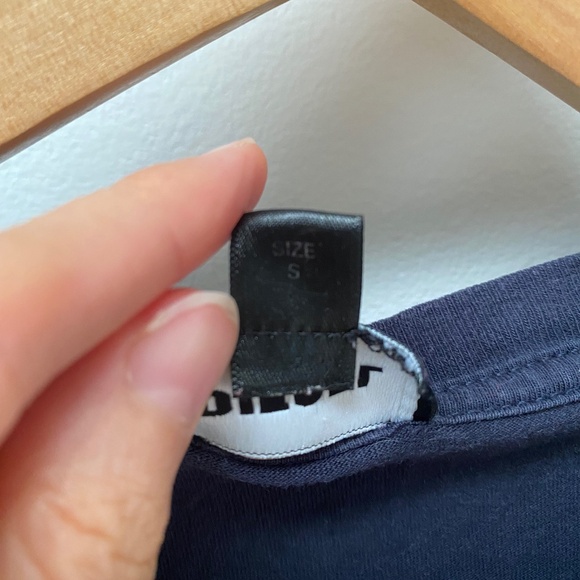 Diesel Short Sleeves Cotton Navy Basic Summer T-shirt With Logo Size S - Picture 5 of 7